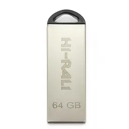 Флеш накопичувач USB 64Gb Hi-Rali Fit, сріблястий, USB 2.0 (HI-64GBFITSL)