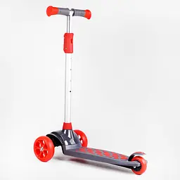 Самокат Best Scooter 30х11.5х63-80 см Червоно-сірий 000231312 - мініатюра 5