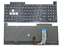 Клавіатура для ноутбука ASUS G731 G731GW G731GT G731GU G731GV (RU чорна з RGB підсвічуванням) Оригінал.