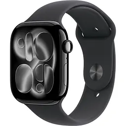 Смарт-годинник Apple Watch Series 11 GPS 42mm Jet Black Aluminum Case with Black Sport Band M/L (MEQU4) [145294]
