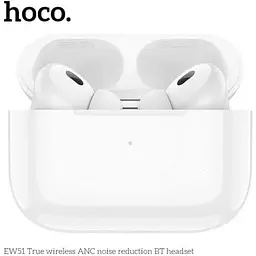 Навушники бездротові Hoco EW51 True Wireless ANC Noise Reduction з шумопоглинанням білі 6931474792365 - мініатюра 4