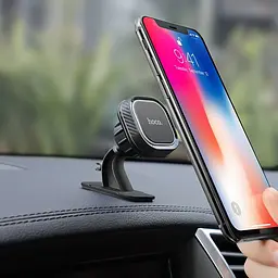 Автотримач для телефону магнітний HOCO CA53 на скотчі Чорний - мініатюра 3