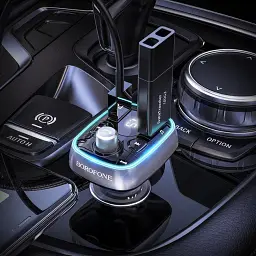 FM-трансмітер Модулятор автомобільний BC32 FM Transmitte Borofone - мініатюра 4