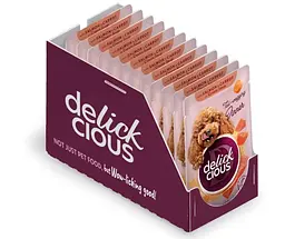 Вологий корм для собак Delickcious з лососем та морквою в крем-супі 85 г x 12 D6211402