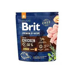 Сухий корм Brit Premium Junior M 1 кг для цуценят середніх порід (вагою від 10 до 25 кг) (курка)