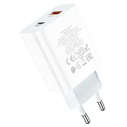 МЗП HOCO C97A PD20W+QC3.0 (1USB/1Type-C/3A) Білий - мініатюра 5