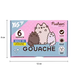 Фарби гуашеві Yes Pusheen 6 кольорів 20 мл (230400) - мініатюра 5