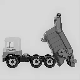 Машинка Tigres Middle Truck Самоскид 38 см синій кузов (39222) - мініатюра 2