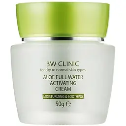 Крем для обличчя 3W Clinic Aloe Full Water Activating Cream зволожуючий 50 мл