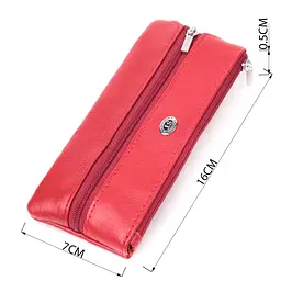 Оригінальна ключниця із натуральної шкіри ST Leather 22509 червона - мініатюра 3