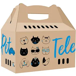Коробка-переноска TelePet, 45,5х43,5х22 см