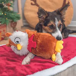 Іграшка для собак Trixie Різдвяна сова зі звуком плюш 33 см (92629_Christmas) - мініатюра 4