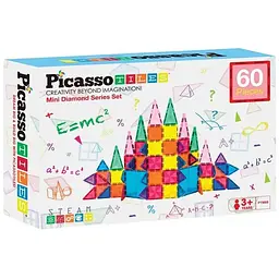 Конструктор Picasso магнітний Tiles Mini Diamond Series Set 60 деталей (817338022303)