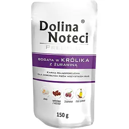 Влажный корм для собак Dolina Noteci Premium, кролик с клюквой, 150 гр