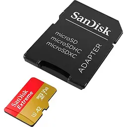 Карта пам`яті SanDisk microSDXC 128GB C10 UHS-I U3 Extreme A2 V30 + SD Adapter (SDSQXAA-128G-GN6MA) [139532] - мініатюра 2