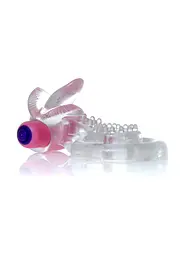 Ерекційне віброкільце Tongue Vibro CockRing Clear - мініатюра 6