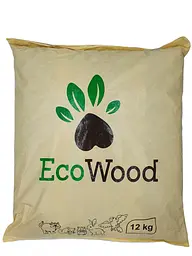 Наповнювач для туалету для домашніх тварин EcoWood деревинний 12 кг E-800573