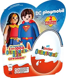 Набір шоколадних яєць Kinder DC Playmobil Супермен 4x20 г
