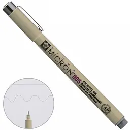 Лінер Pigma Micron (0.05) 0.2 мм Сірий Sakura