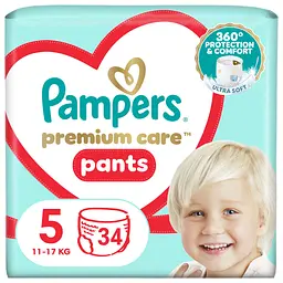 Підгузки Pampers Premium Care Pants Junior Розмір 5 (12-17 кг) 34 шт (8001090759870)