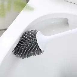 Йоржик для унітазу МВМ My Home клейкий настінний BP-12, білий з сірим (BP-12 WHITE/GRAY) - мініатюра 6