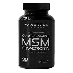 Препарат для суглобів і зв'язок Powerful Progress Glucosamine Chondroitin MSM 90 таблеток