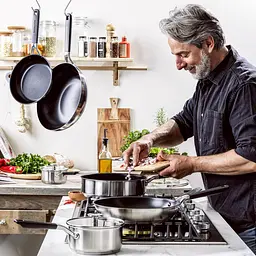 Набір сковорідок KitchenAid CSS 20/24/28 см з керамічним покриттям 3 предмети (CC005708-001) - мініатюра 7