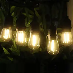 Вулична світлодіодна гірлянда ретро, лампа Edison, 10 метрів, 220V, теплий білий (WLS-2314W10) - мініатюра 4