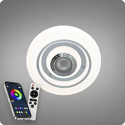 Люстра світлодіодна 517 Dlight RGB з пультом і колонкою 45Вт Білий (02147) - мініатюра 9