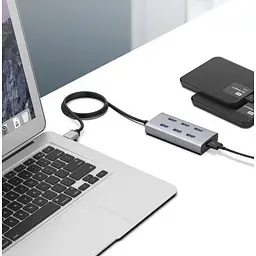 Концентратор Maiwo USB 3.0 Type-A / Type-C to 7х USB3.0 (KH700) - мініатюра 4
