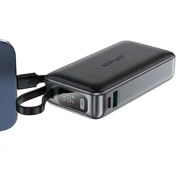УМБ Acefast 10000mAh 30W PD USB-C witch cable, USB-A, Li-Pol, M7 Black - мініатюра 3