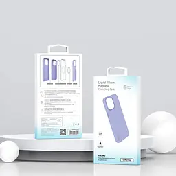 Чохол Vokamo для iPhone 15 Pro рідкий силіконовий з магнітом Blue - мініатюра 3