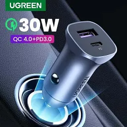 Зарядний пристрій для авто Ugreen CD130 30W PD QC4.0 PPS Grey (40858) - мініатюра 2