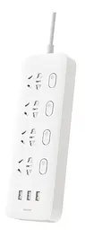 Мережевий фільтр-подовжувач MiJia Power Strip 4 розетки + 3 USB-port 2m MJSWSKCXB-01QM NRB4023CN White