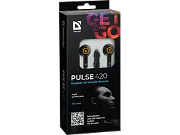 Навушники Defender Pulse 420 Black/Orange - мініатюра 3