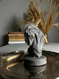 Свічка Кінь сірого кольору Hand Made
