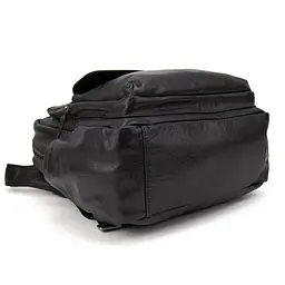 Чоловічий шкіряний рюкзак чорний Tiding Bag 2086A чорний - мініатюра 5