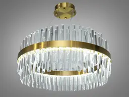 Підвісна кришталева світлодіодна люстра 150 Вт Diasha 840/600BR - мініатюра 2