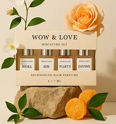 Сет мініатюр парфум-блиску для волосся 4 в 1 WOW&LOVE - мініатюра 4
