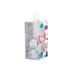 Пустушка Nuvita 7065 Air55 Cool симетрична 0m+ BE HAPPY кольору рожевий кварц NV7065RQ - мініатюра 4