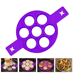 Силіконова форма для приготування оладок і яєчні Cake Maker, Kitchen Master Фіолетовий 87656 - мініатюра 2