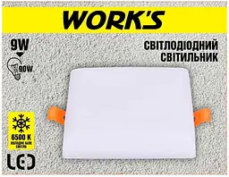 Світильник стельовий Work's LED WAL2202-9W 6500К 9W (125715) - мініатюра 2