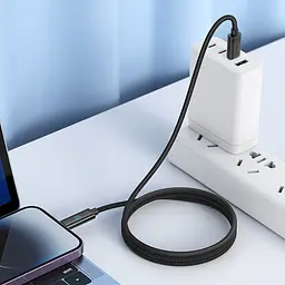 Дата кабель Hoco U127 Power Type-C to Lightning (1.2m) Black - мініатюра 4