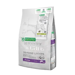 Сухий корм для юніорів з білим окрасом шерсті для всіх порід Superior Care White Dogs Grain Free Junior All Br