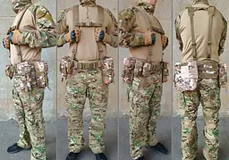 Розвантажувальний пояс тактичний (РПС) з комплектом підсумків (5 шт) Palianytsia Advanced Multicam Arid степовий - мініатюра 4