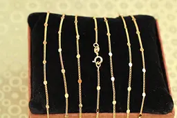Ланцюг Xuping Jewelry Панцирний з круглими вставками 45 см 1 мм золотистий