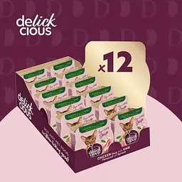 Вологий корм для кішок Delickcious Суп з курки з шинкою та додаванням шпинату 80 г (4820269141599) - мініатюра 5