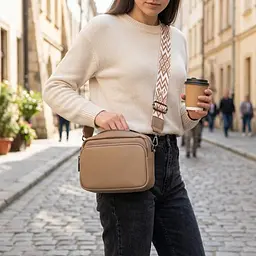 Жіноча сумка крос-боді з натуральної шкіри Vintage 22293 бежева - мініатюра 2