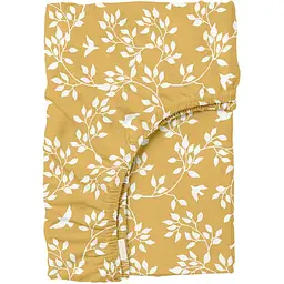 Простирадло Cosas на резинці 90х200х25 floret cs2, гірчичний (BirdsFoliageMustard_90x200x25)