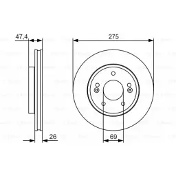 Гальмівний диск Bosch 0 986 479 R26 - мініатюра 5